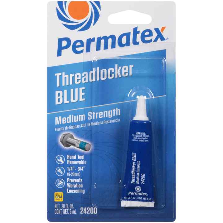 Permatex 24200 Threadlocker Blue Medium Strength - Thread Lock and Screw Glue