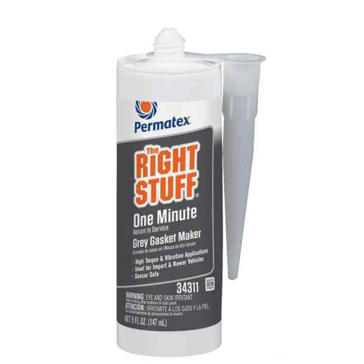 Permatex 34311 The Right Stuff Grey 1 Minute Gasket Maker, 5 OZ
