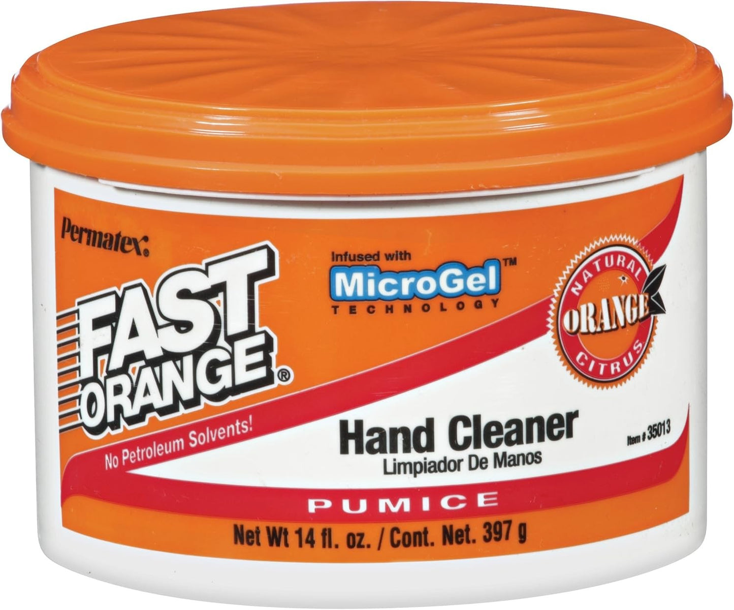 Permatex 35013 Fast Orange Pumice Cream Hand Cleaner, 14 oz.