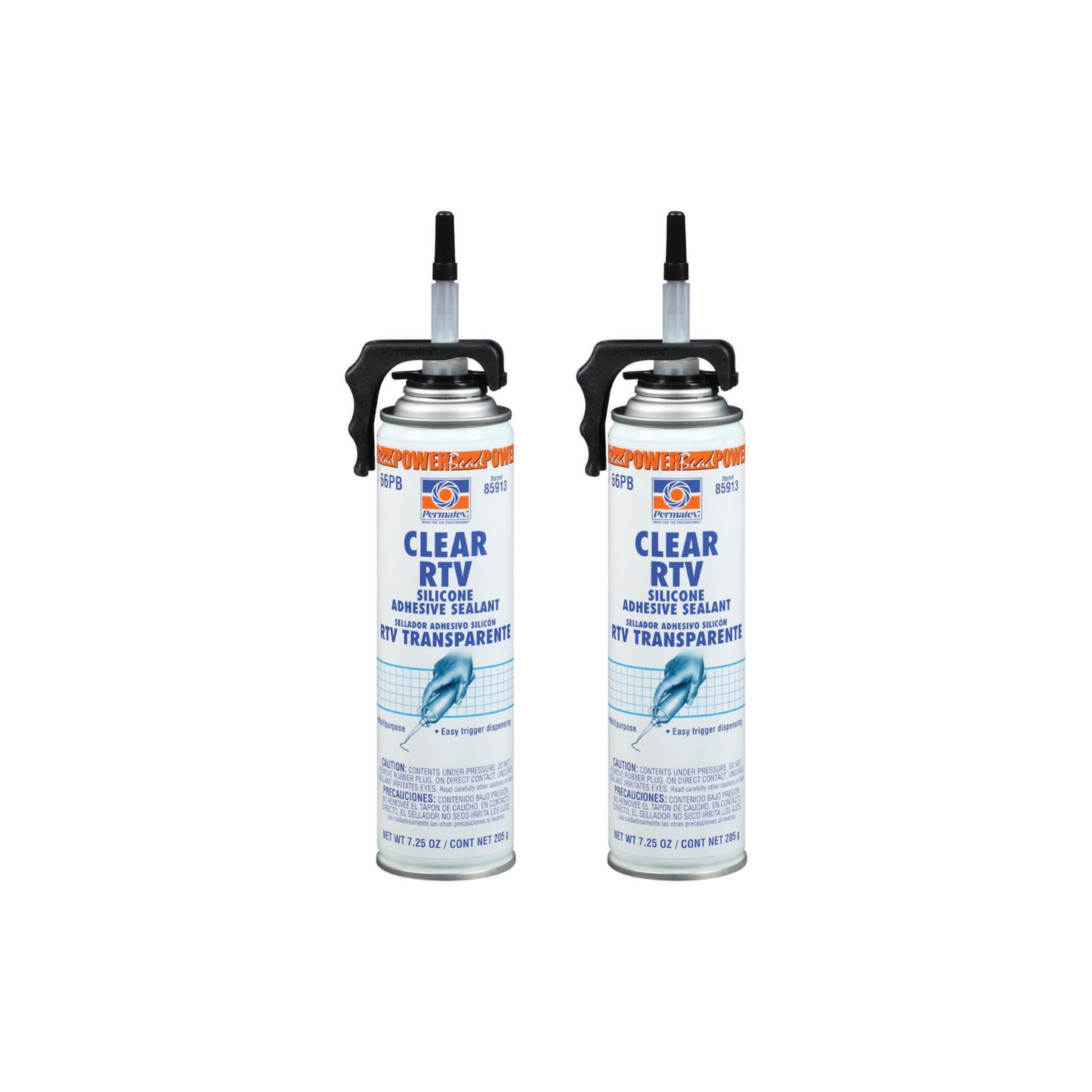 Permatex 85913 Clear RTV Silicone Adhesive Sealant, 7.25 oz.