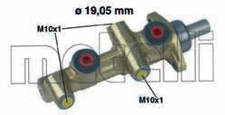 Front View of Brake Master Cylinder METELLI 05-0138