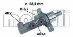 Front View of Brake Master Cylinder METELLI 05-0438