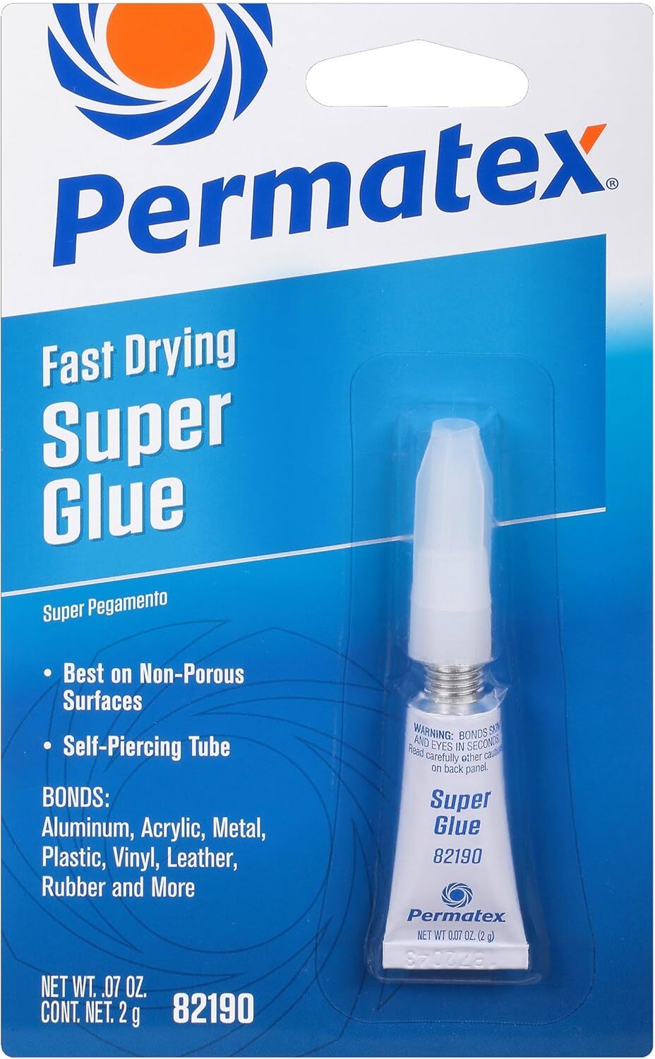 Permatex 82190 Super Glue (Strong Adhesive Clear Fast Drying)