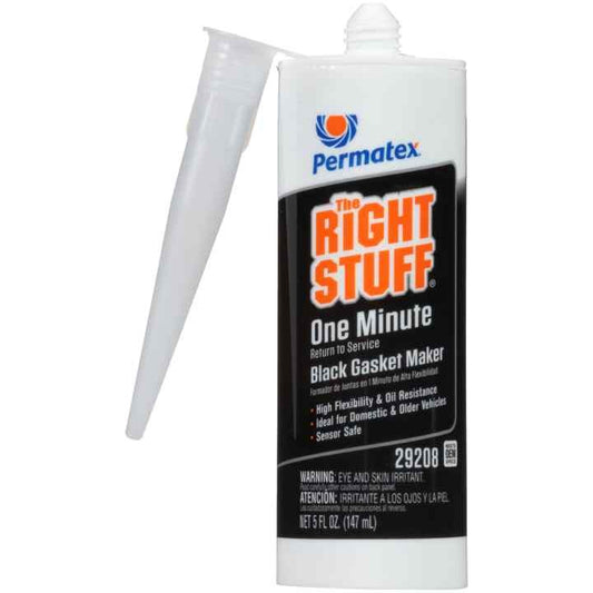Permatex 29208 The Right Stuff Black 1 Minute Gasket Maker, 5 OZ