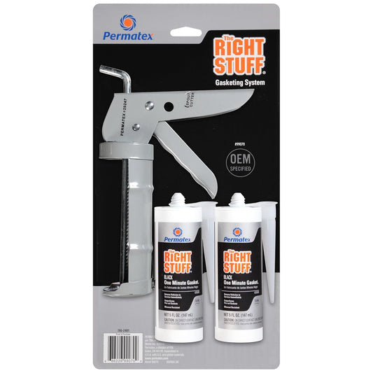 Permatex 99070 Pack of 2 The Right Stuff Gasket Makers (5 oz.) with Caulking Gun