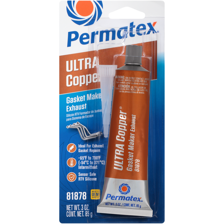 Permatex 81878 - Ultra Copper Maximum Temperature RTV Silicone Gasket Maker 3oz