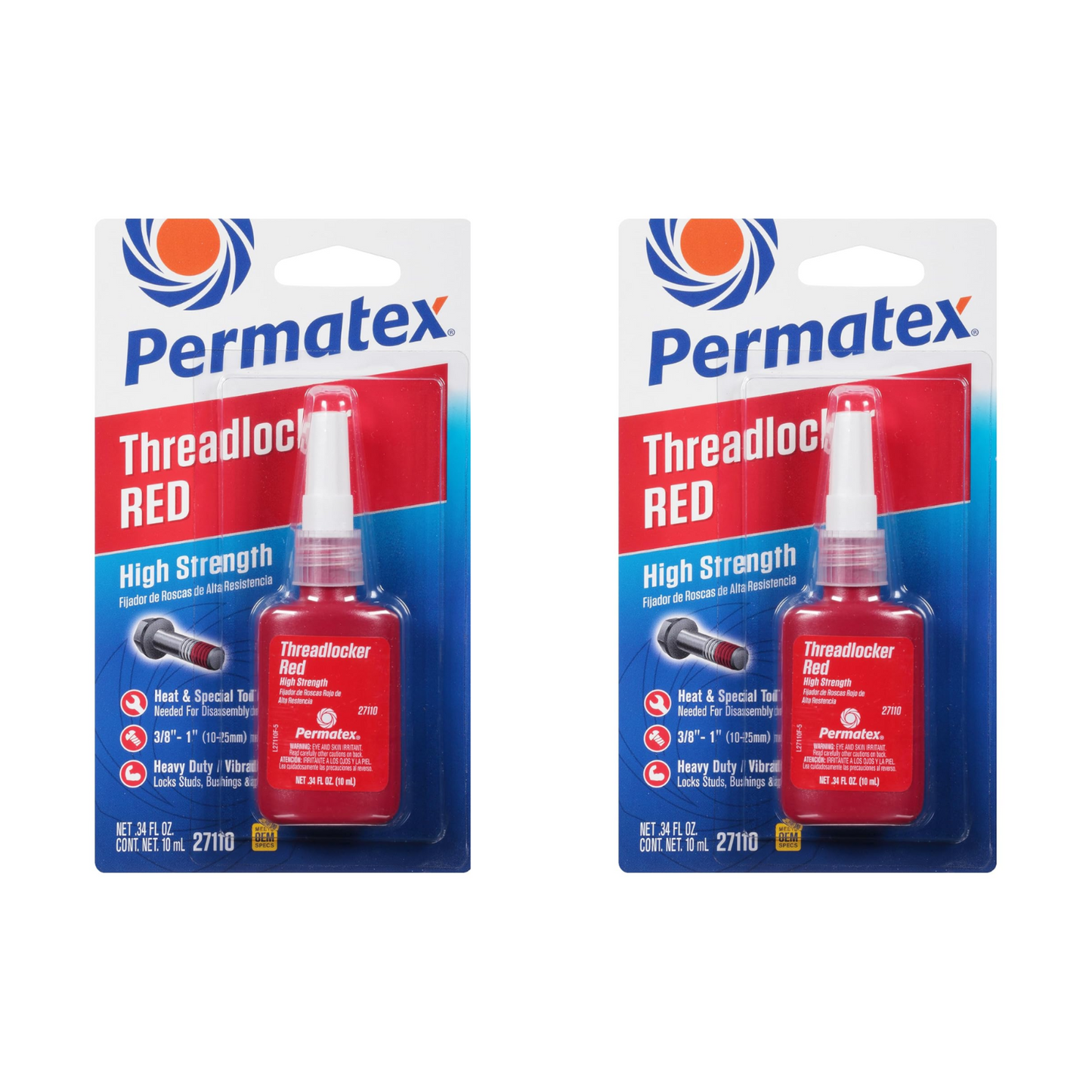Permatex 27110 Devcon Red High-Strength Threadlocker 10 mL