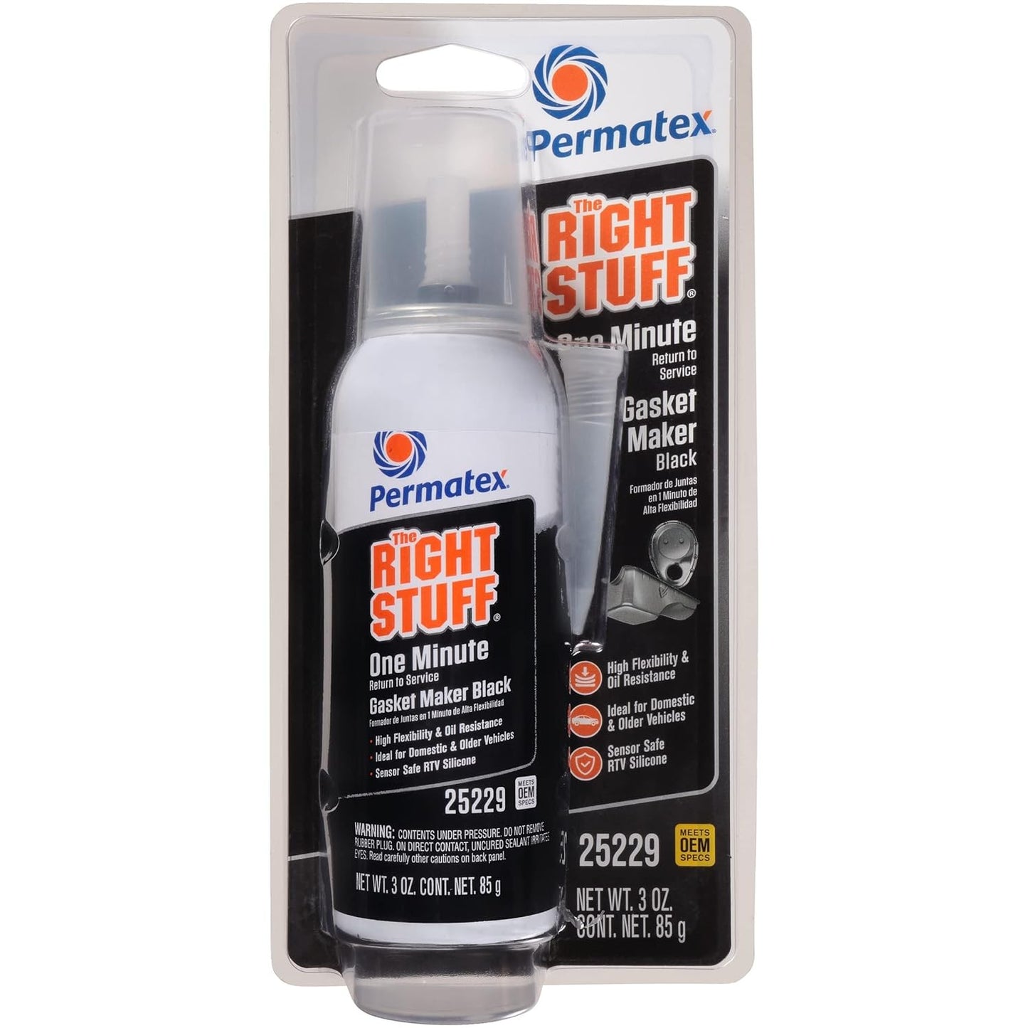 Permatex 25229 The Right Stuff 1 Minute Black Gasket Maker 3 oz.