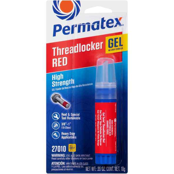 Permatex 27010 - High Strength Threadlocker Red Gel (10g) - Pack of 1