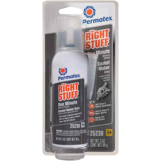 Permatex 25238 The Right Stuff Grey 1 Minute Gasket Maker, 3 OZ