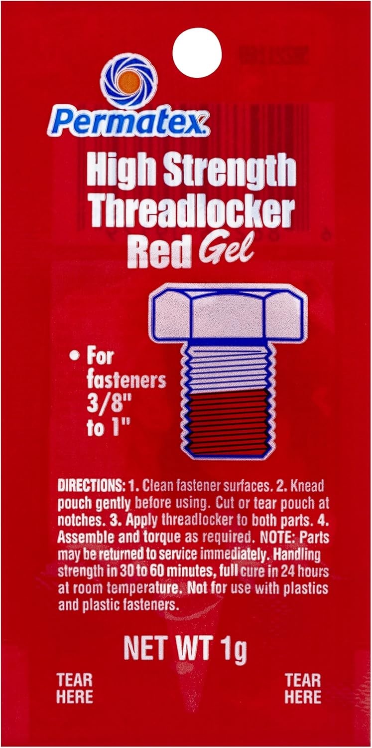 Permatex 09979 Red Counterman's Choice High Strength Threadlocker