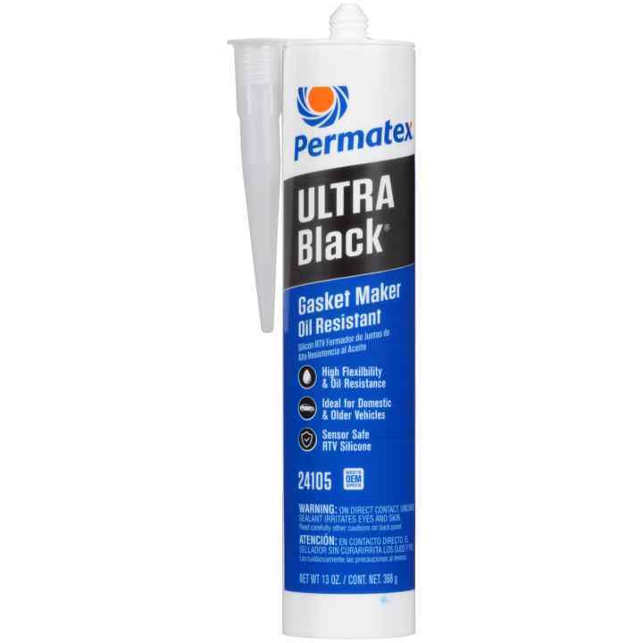 Permatex 24105 Ultra Black Maximum Oil Resistance Silicone Gasket Maker (13 oz)