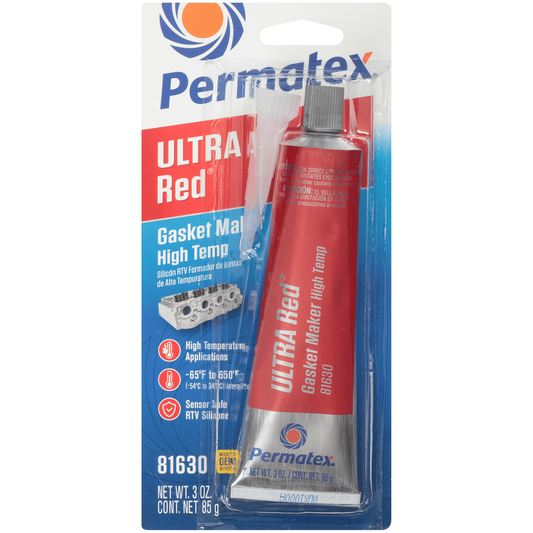 Permatex Ultra Red RTV Silicone Gasket Maker, 3 OZ