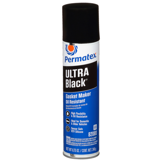 Permatex 82080 Ultra Black RTV Silicone Gasket Maker, 8.75 OZ