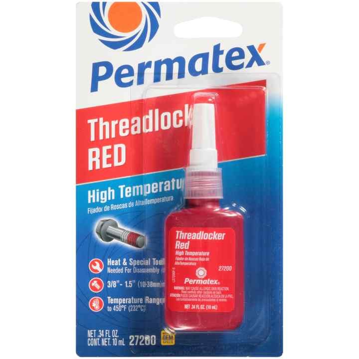Permatex 27200 High Temperature Threadlocker Red, 10 ML
