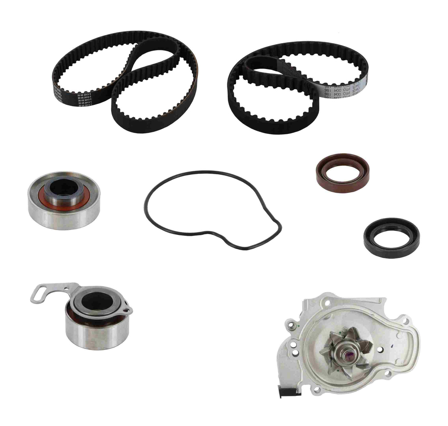 Back View of Engine Timing Belt Kit with Water Pump CONTITECH PP186-187LK1