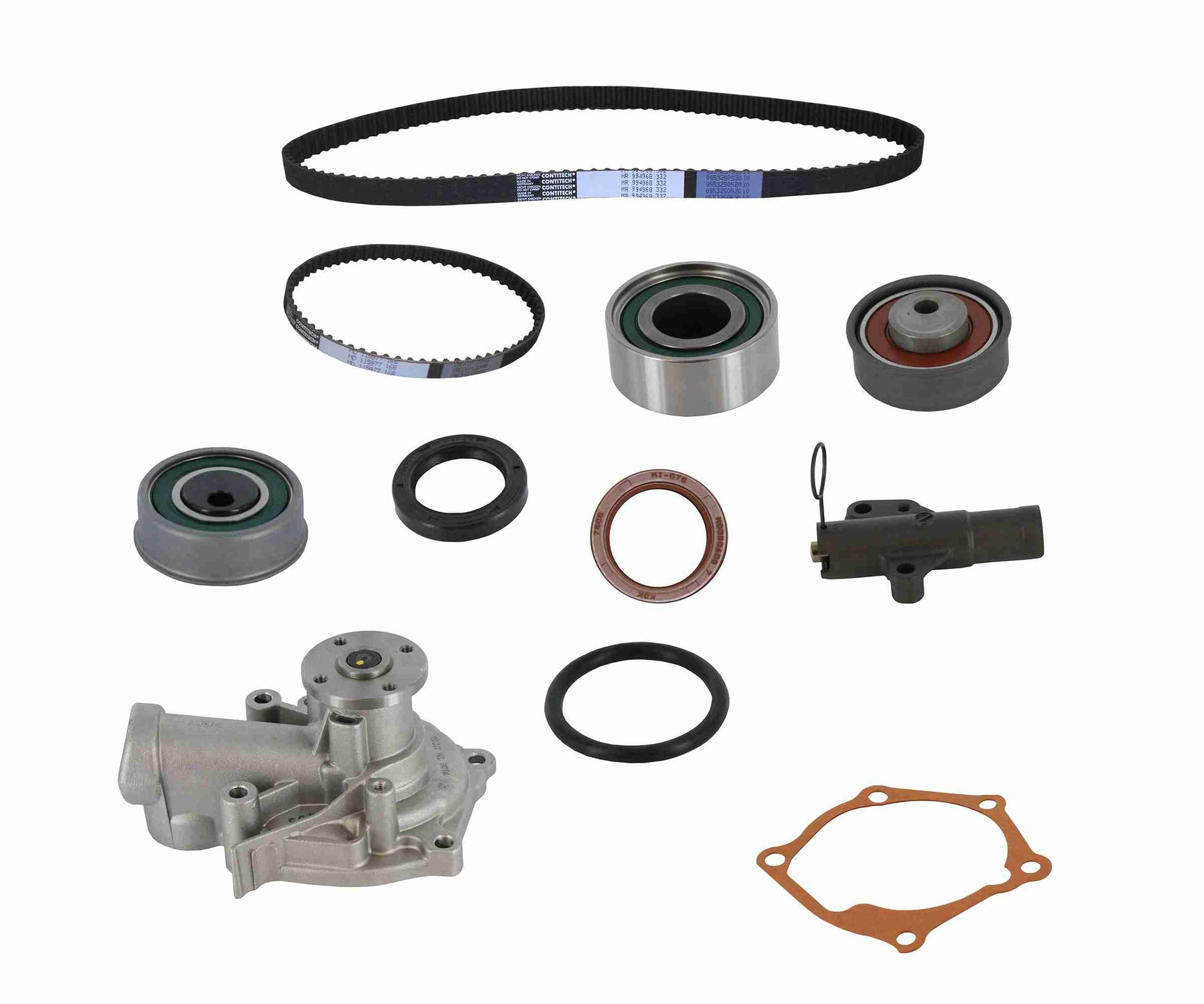 Front View of Engine Timing Belt Kit with Water Pump CONTITECH PP332-168LK1