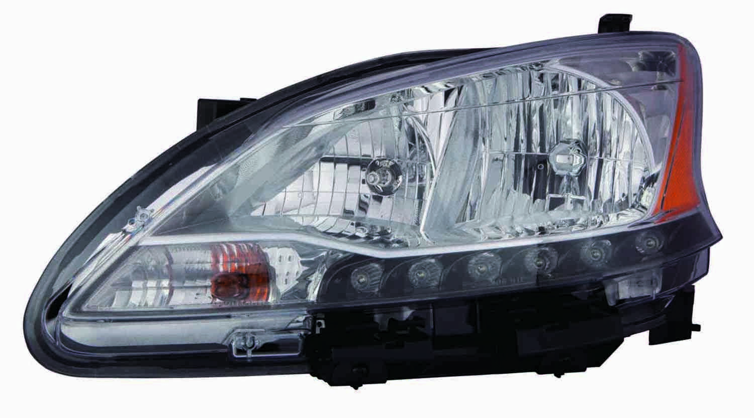 Front View of Left Headlight Assembly DEPO 315-1189L-AS