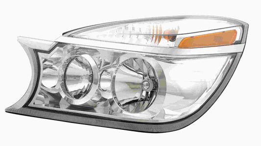 Front View of Left Headlight Assembly EAGLE EYES GM328-B101L