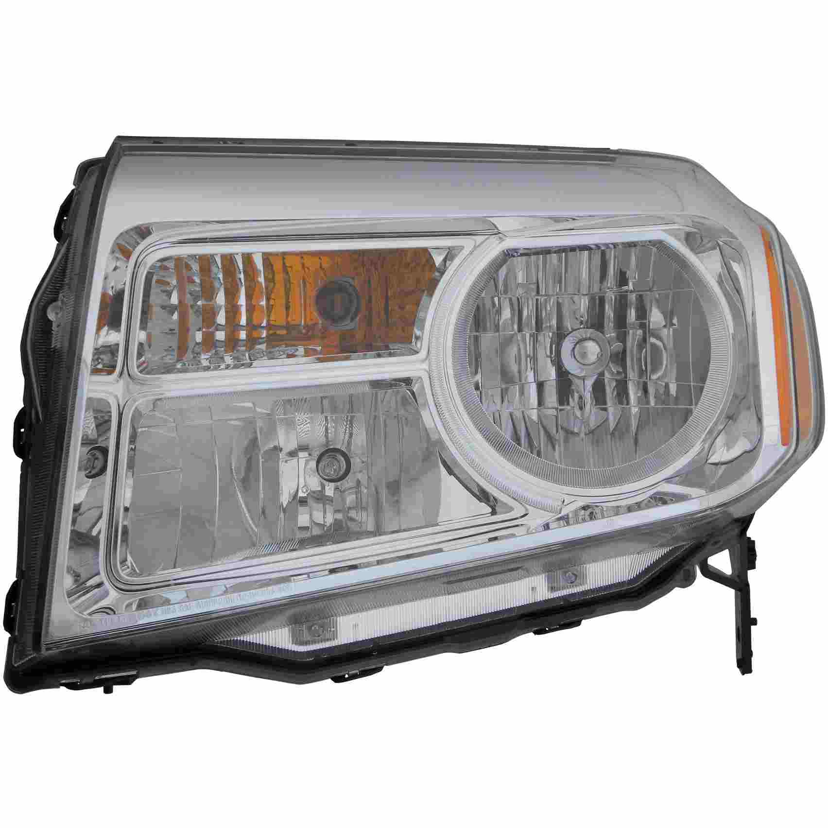 Front View of Left Headlight Assembly EAGLE EYES HD654-B001L