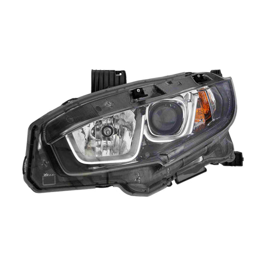 Angle View of Left Headlight Assembly EAGLE EYES HD675-B101L