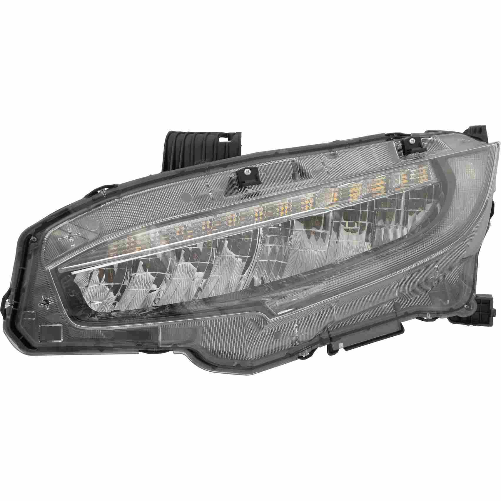 Front View of Left Headlight Assembly EAGLE EYES HD685-B101L