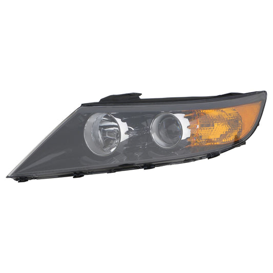 Front View of Left Headlight Assembly EAGLE EYES KA025-B101L