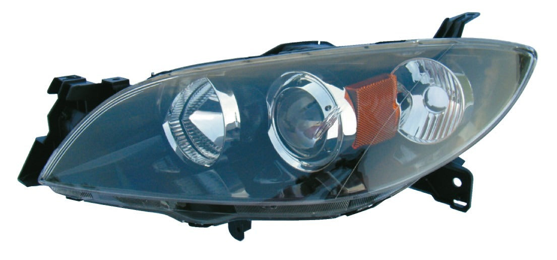 Front View of Right Headlight Lens Housing EAGLE EYES MZ220-A001R