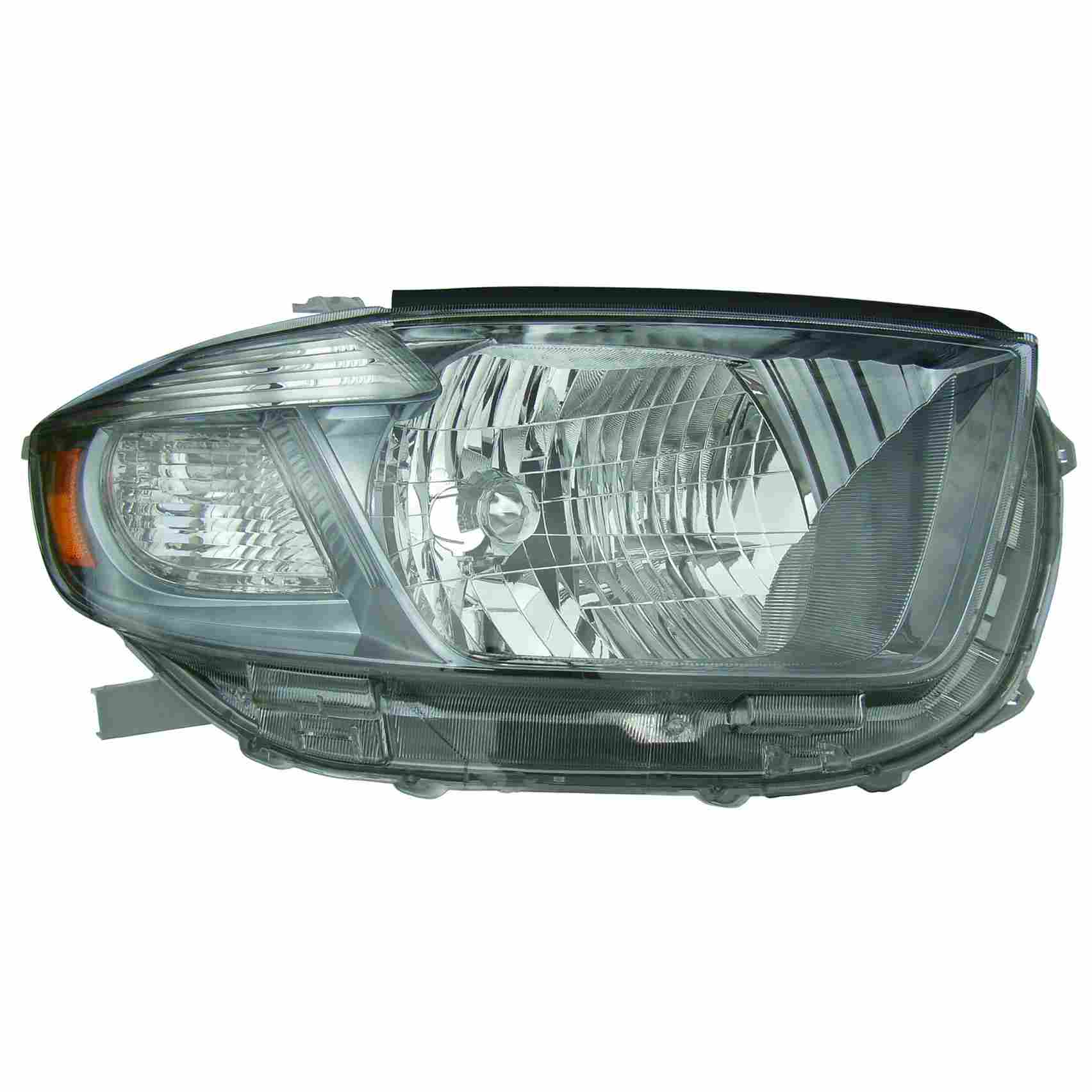 Front View of Right Headlight Assembly EAGLE EYES TY1012-A101R