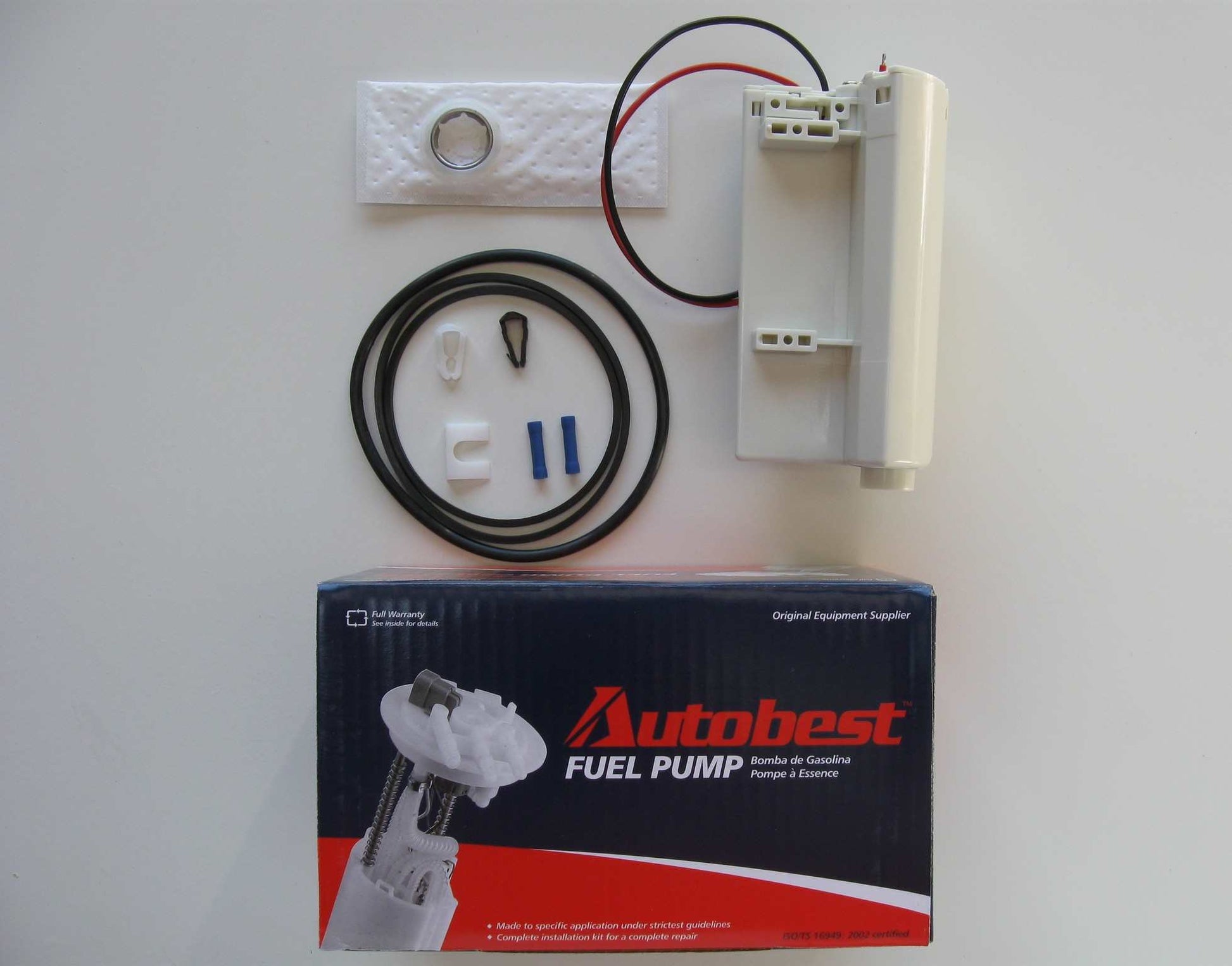 Package View of Fuel Pump and Strainer Set AUTOBEST F1060A