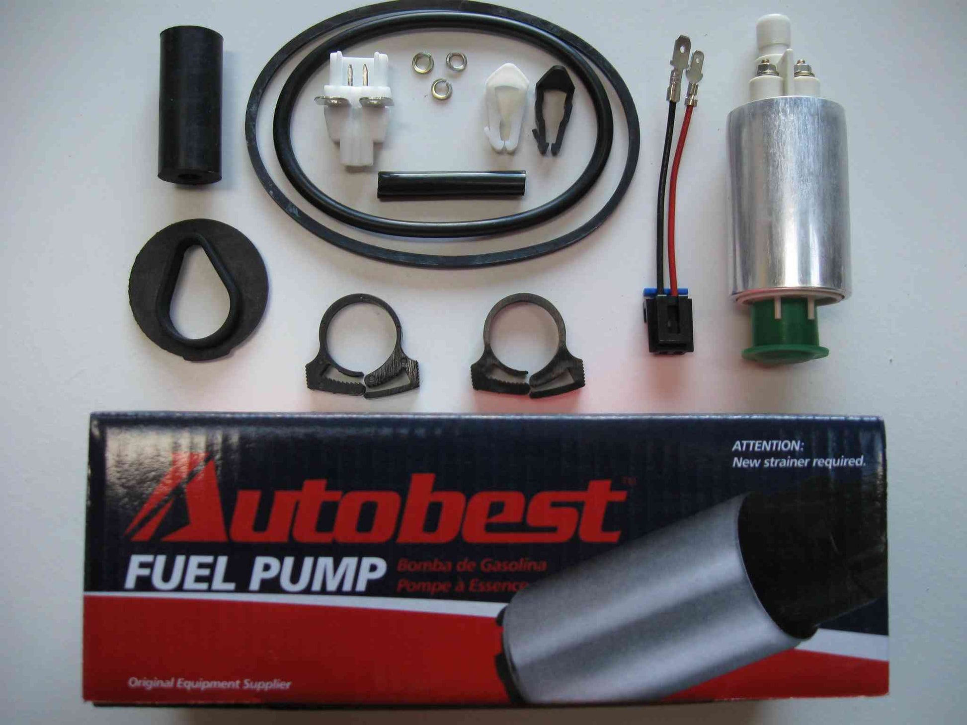 Package View of Electric Fuel Pump AUTOBEST F1497