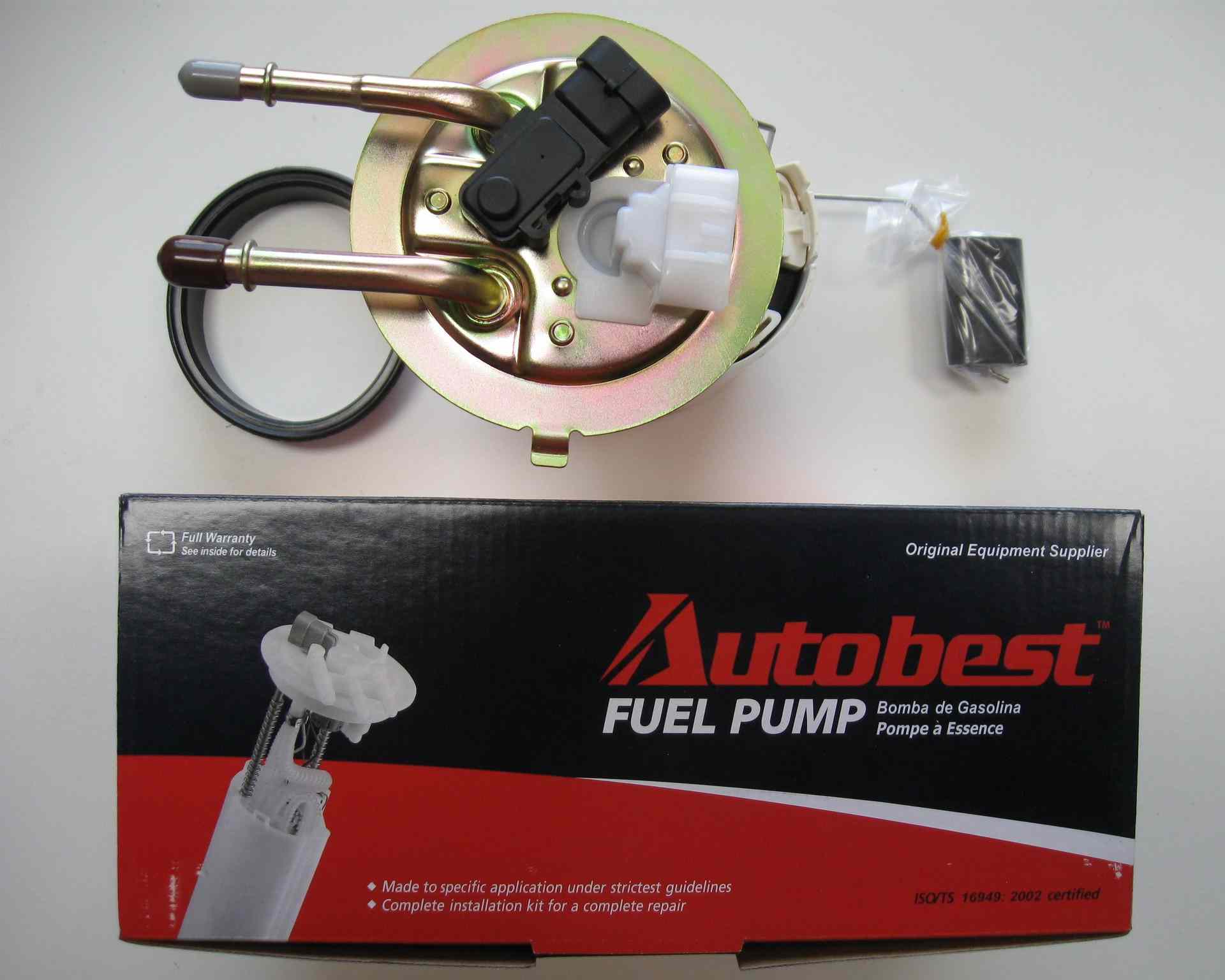 Package View of Fuel Pump Module Assembly AUTOBEST F2567A