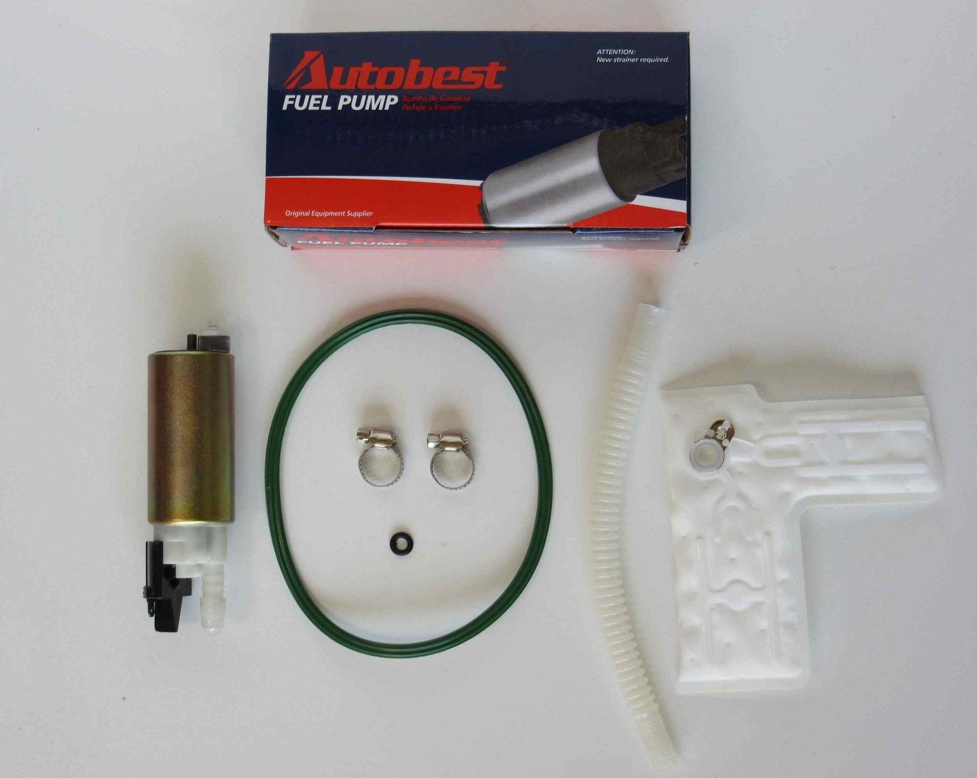 Angle View of Fuel Pump and Strainer Set AUTOBEST F3218