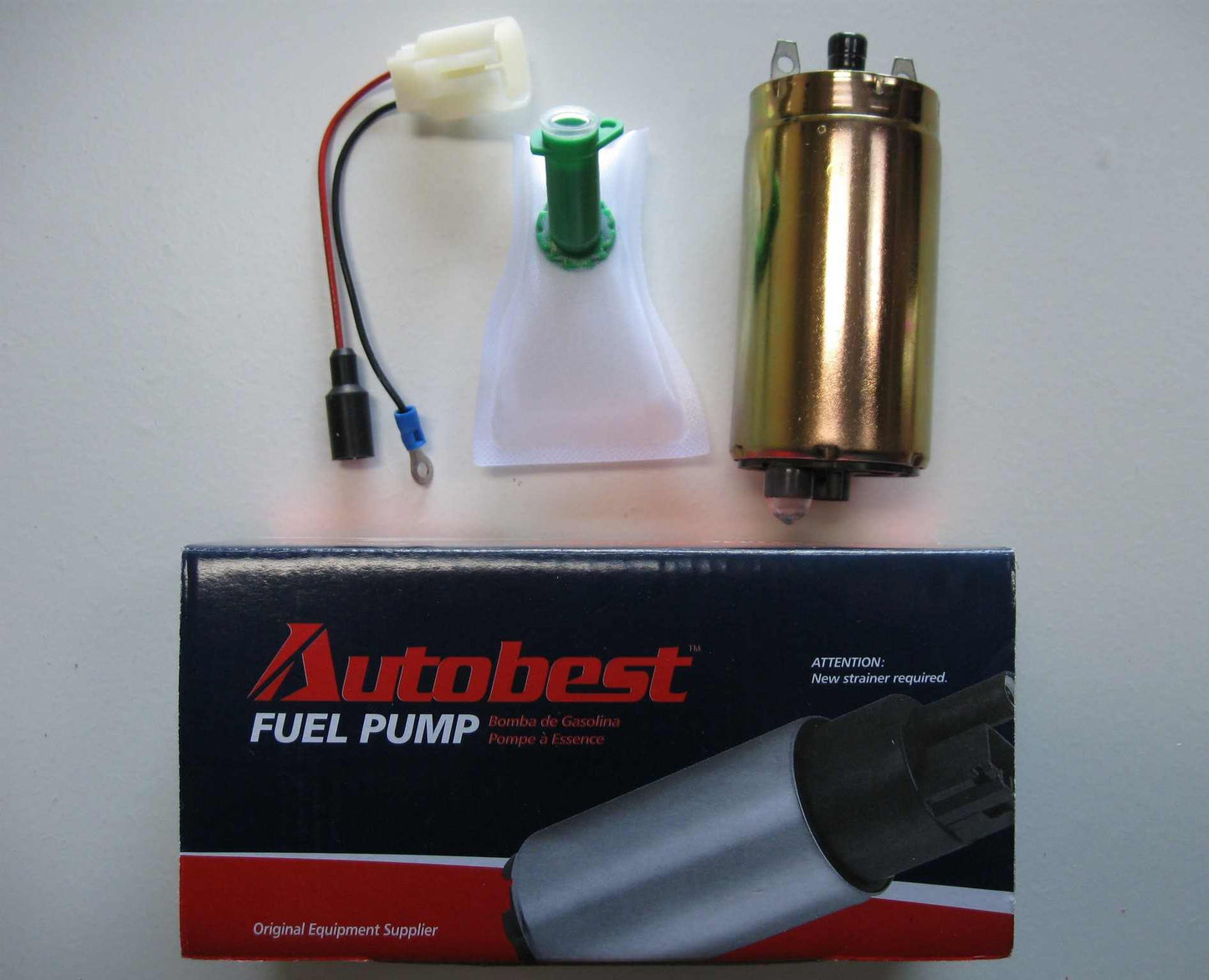 Package View of Fuel Pump and Strainer Set AUTOBEST F4258