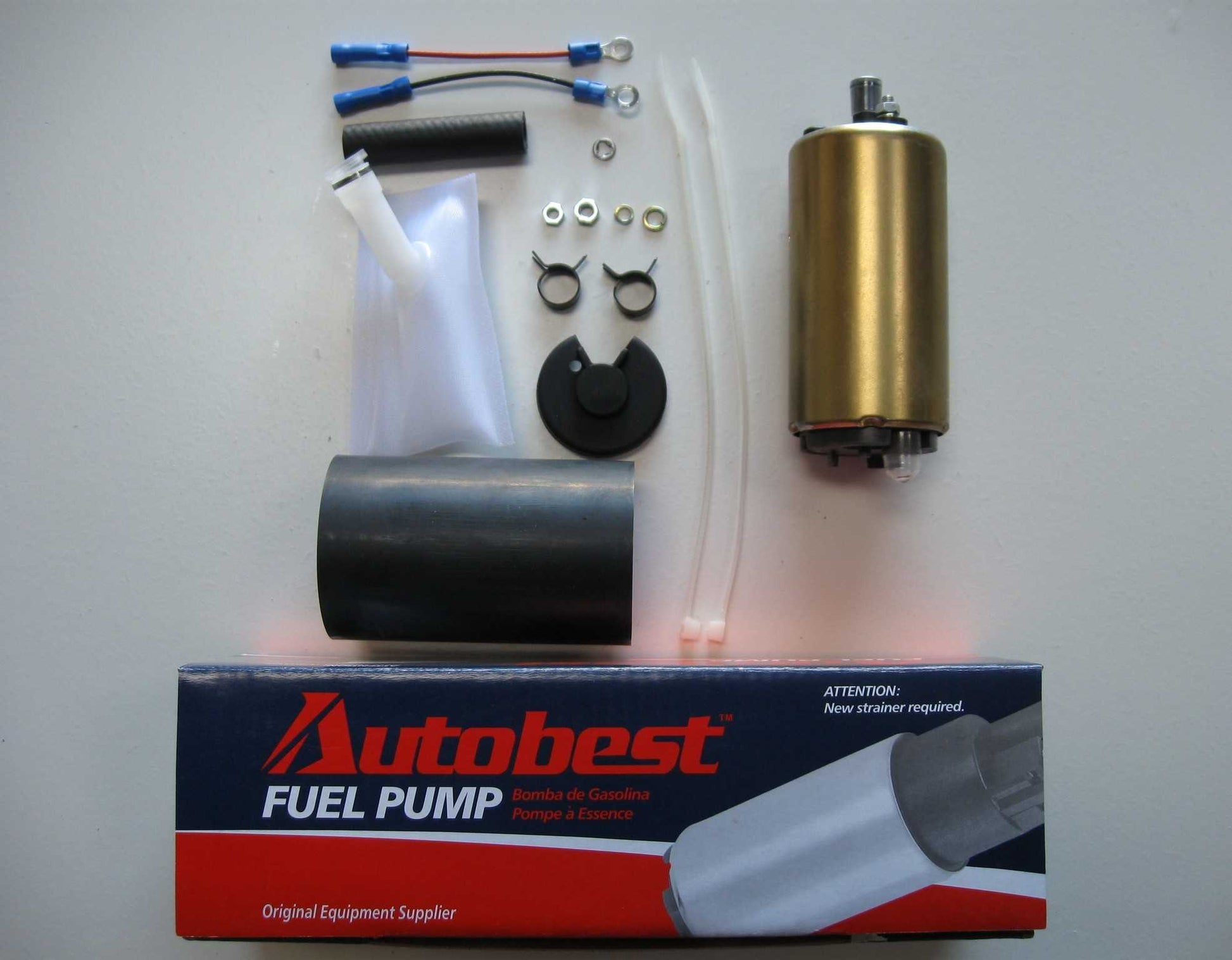 Angle View of Fuel Pump and Strainer Set AUTOBEST F4283