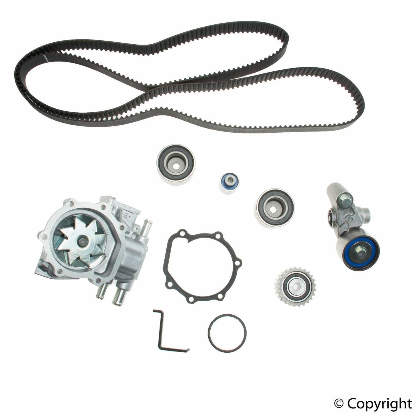 Top View of Engine Timing Belt Kit with Water Pump AISIN TKF004