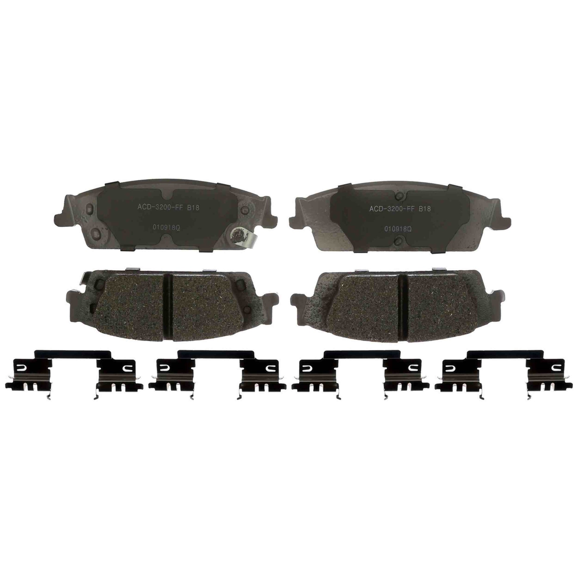 Front View of Disc Brake Pad Set AC DELCO 14D1707CHF1