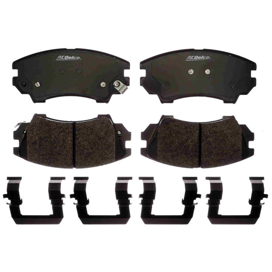 Front View of Disc Brake Pad Set AC DELCO 17D1404MHPVF1