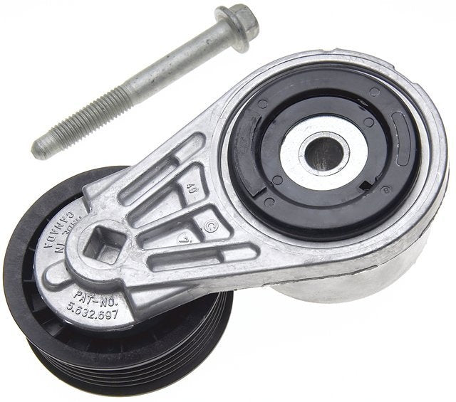 Angle View of Automatic Belt Tensioner and Pulley Assembly AC DELCO 38103