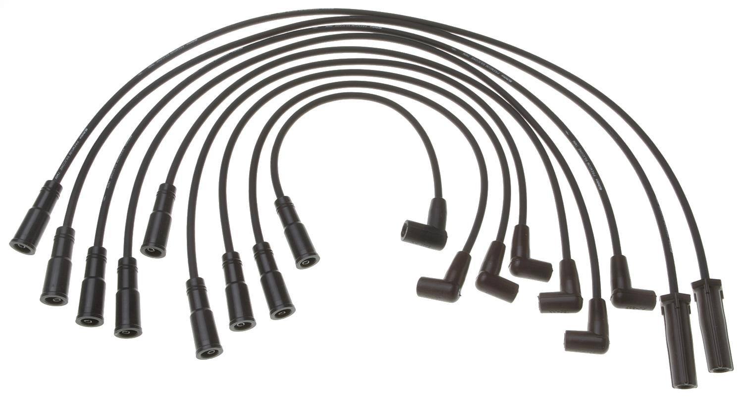 Front View of Spark Plug Wire Set AC DELCO 9708W