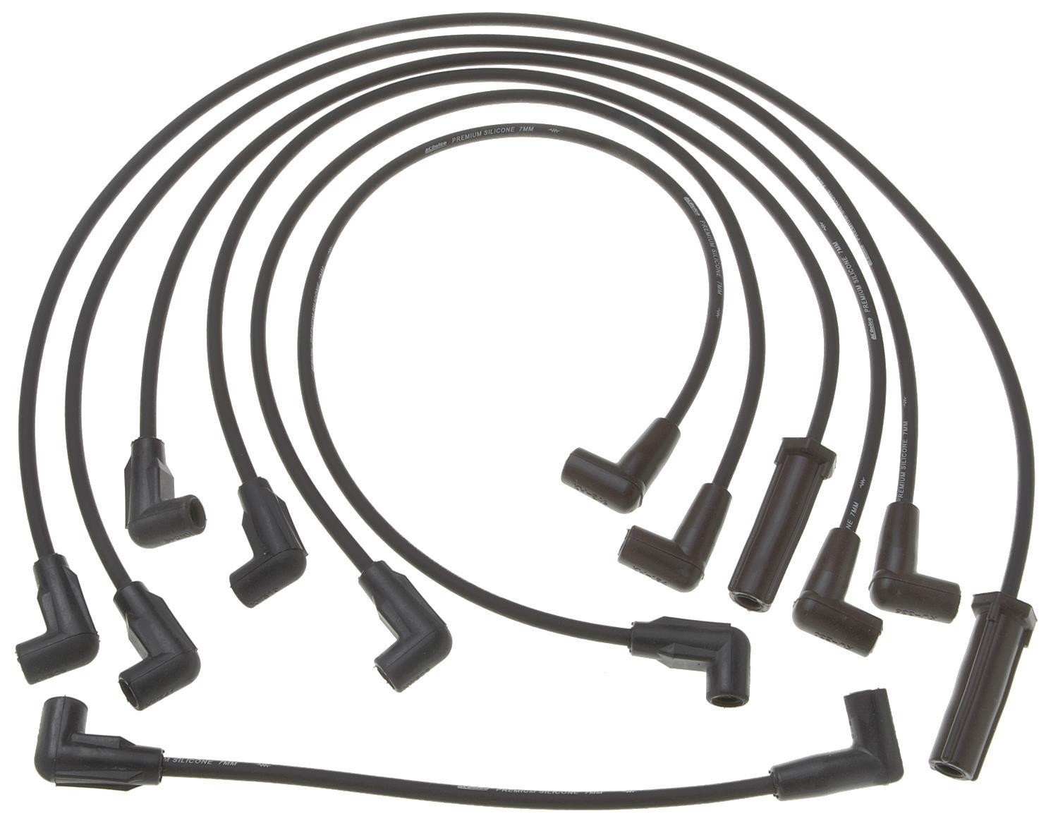 Front View of Spark Plug Wire Set AC DELCO 9716U