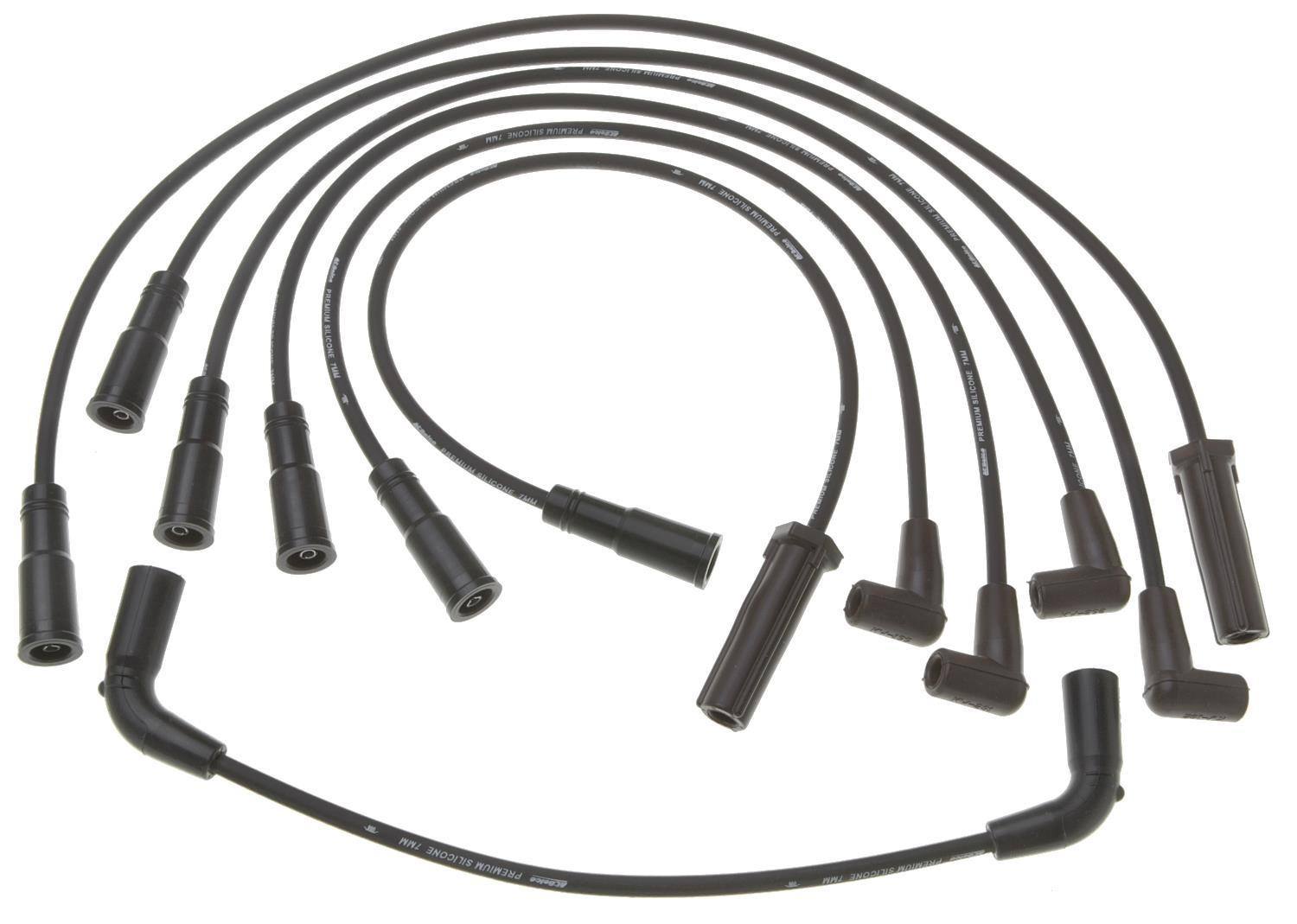 Front View of Spark Plug Wire Set AC DELCO 9746KK