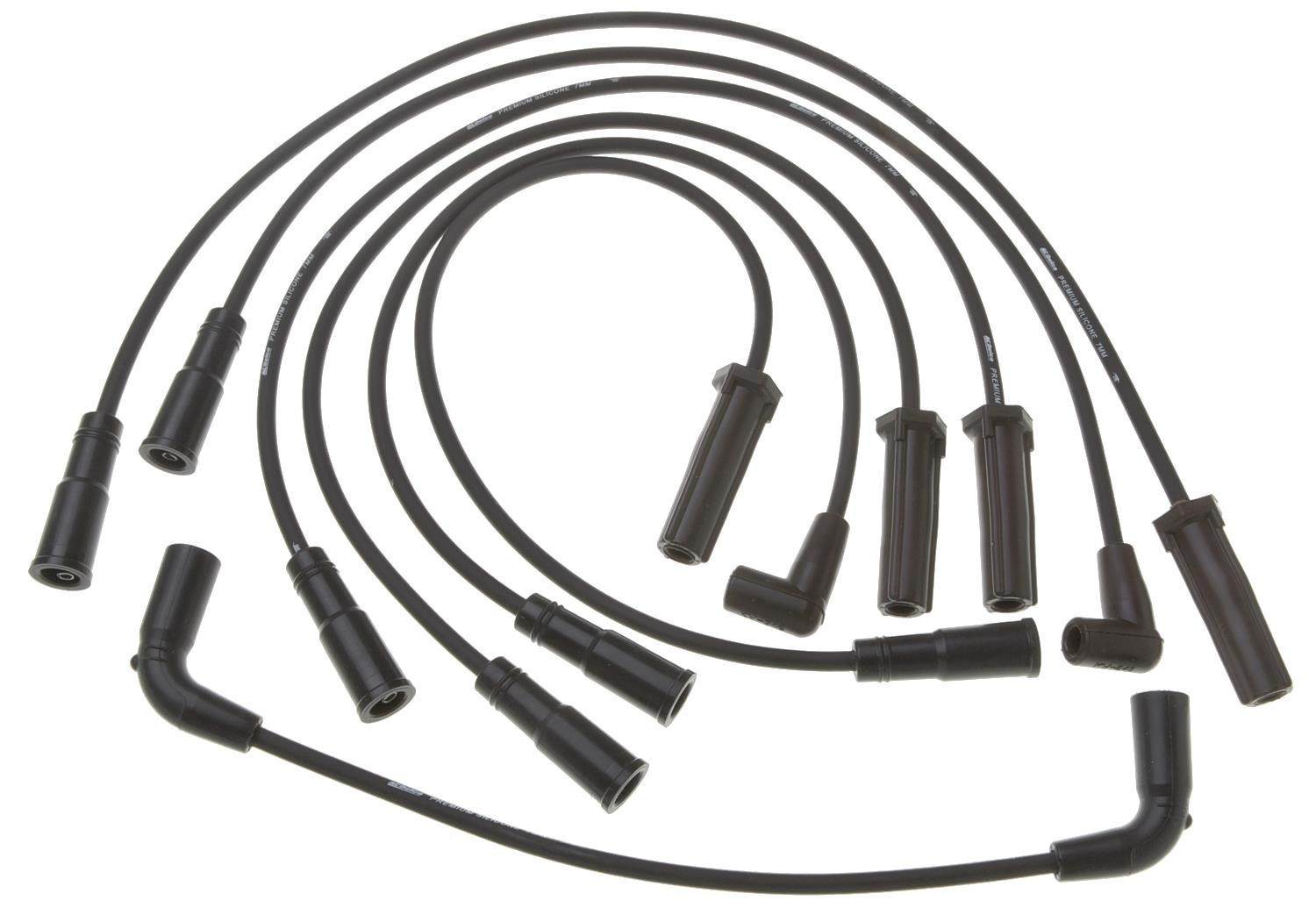 Front View of Spark Plug Wire Set AC DELCO 9746MM