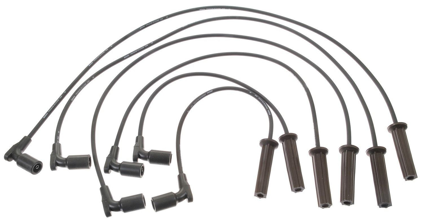 Front View of Spark Plug Wire Set AC DELCO 9746TT