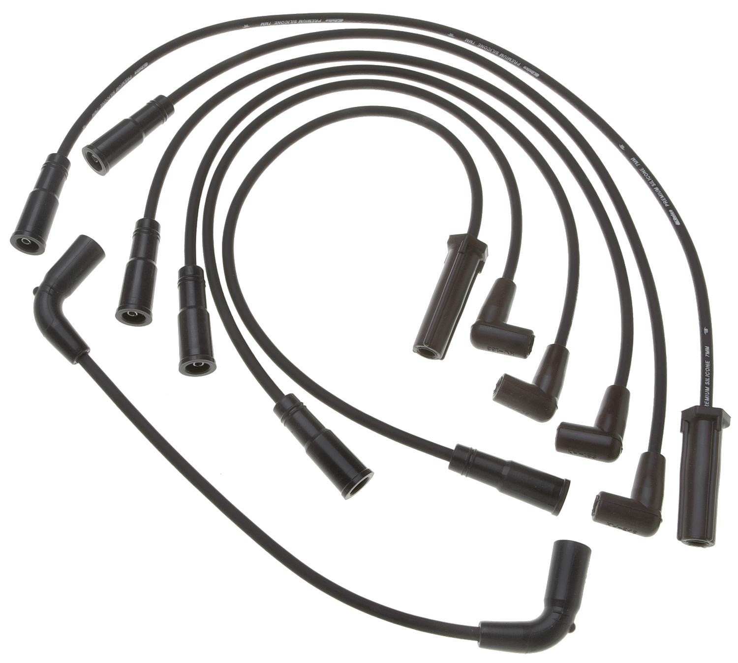 Front View of Spark Plug Wire Set AC DELCO 9746U