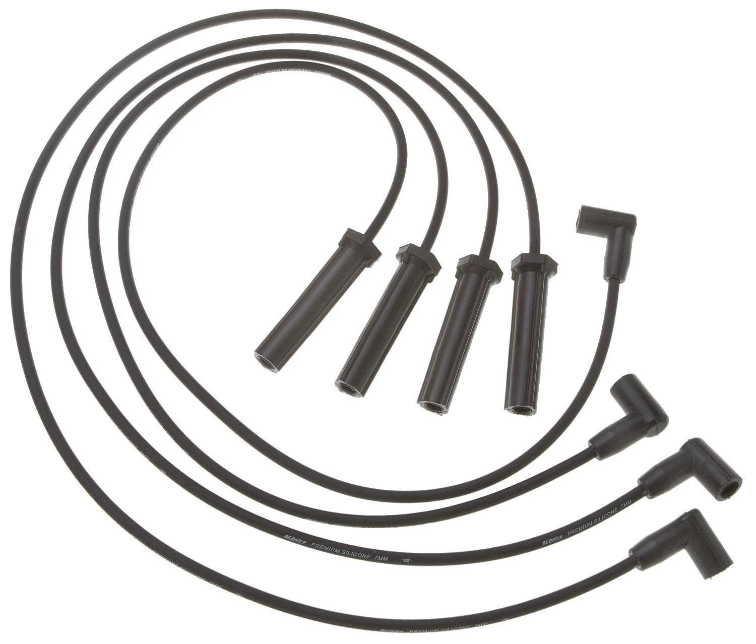 Front View of Spark Plug Wire Set AC DELCO 9764T