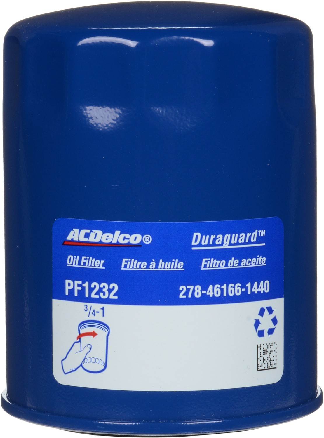 Front View of Engine Oil Filter AC DELCO PF1232