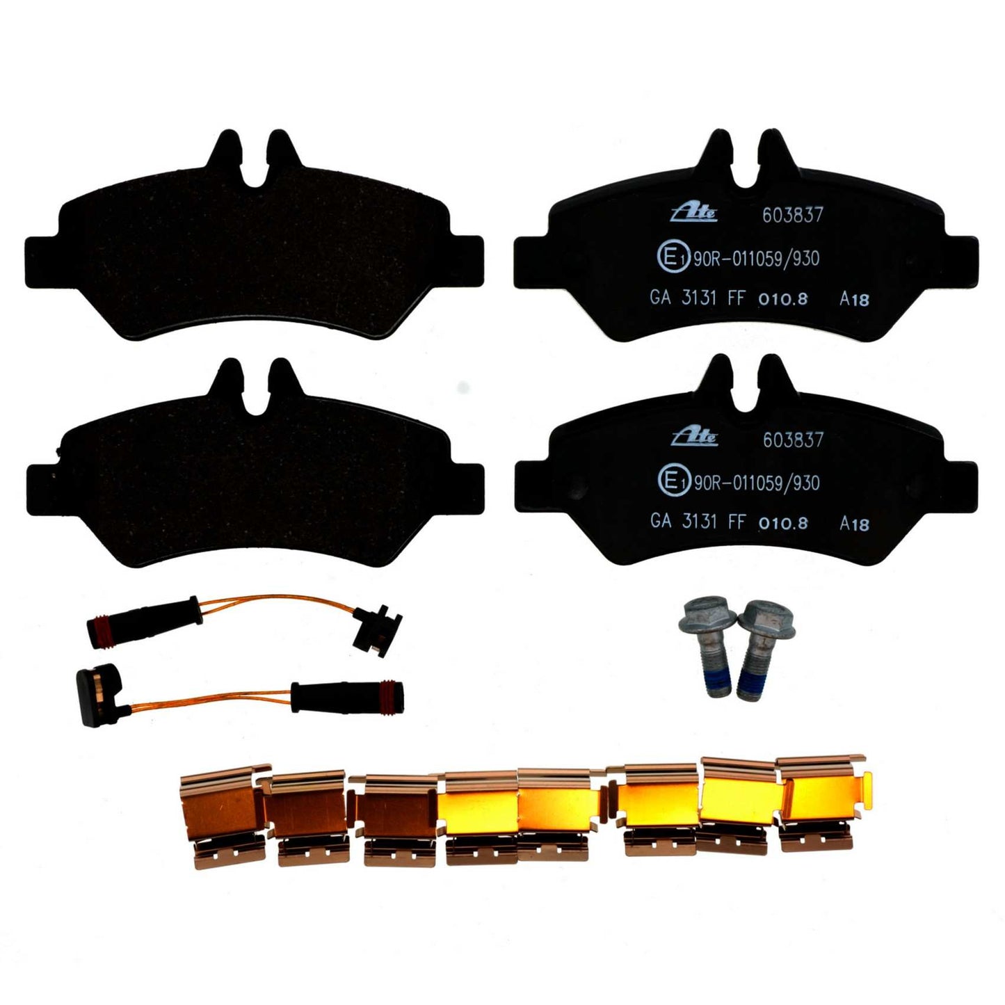 Front View of Rear Disc Brake Pad Set ATE 603837