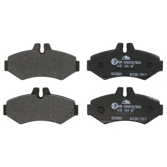 Front View of Rear Disc Brake Pad Set ATE 603990