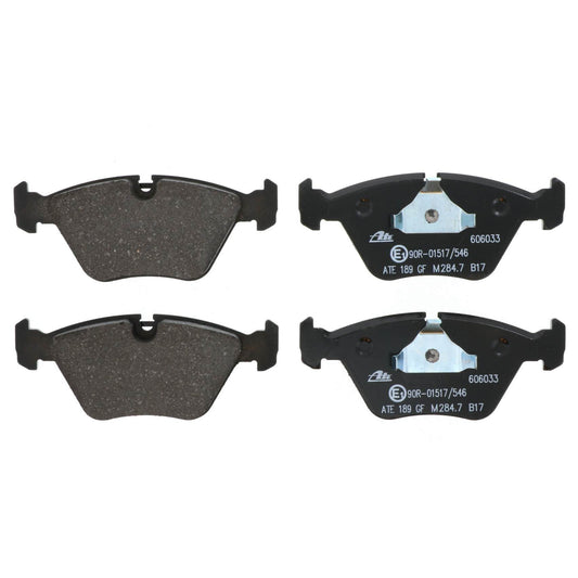 Front View of Front Disc Brake Pad Set ATE 606033